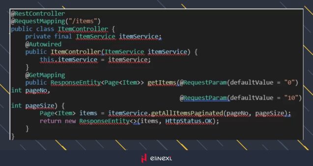 Create a REST Controller to expose the paginated data