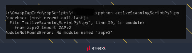 you can see a similar error while trying to run some Python3 scripts for scanning