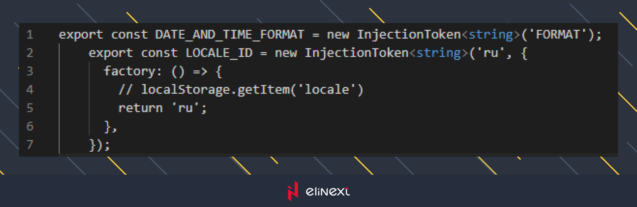 we'll declare two constants using InjectionToken