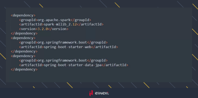necessary dependencies for Spring Boot and Apache Spark MLlib