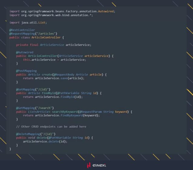 Create a REST controller to handle HTTP requests