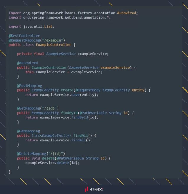 Create a REST controller to handle HTTP requests