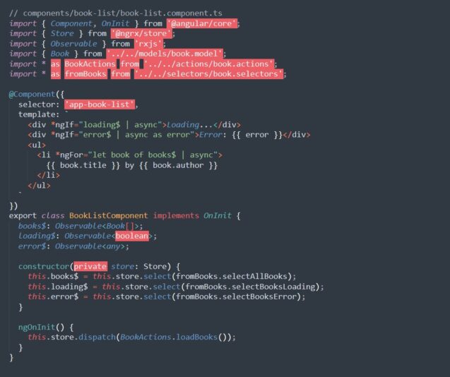 the Store in a Component