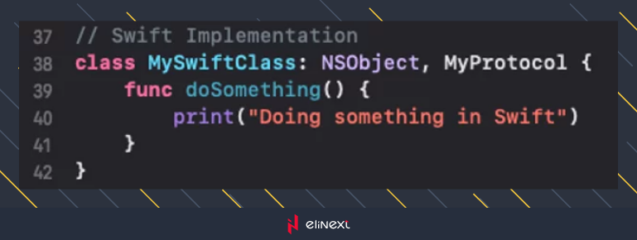 Define a protocol in Objective-C and implement it in Swift
